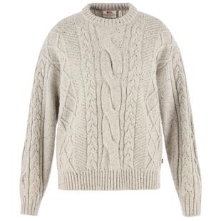 Fjallraven Women's Ovik Cable Knit Sweater CHALKWHITE