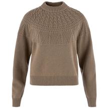 Fjallraven Women's Ovik Solid Jacquard Knit Sweater SUEDEBROWN