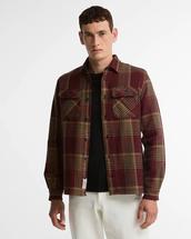 Barbour Men's Millom Relaxed Houndstooth Shirt RED
