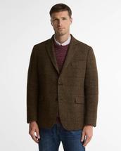 Barbour Men's Gosforth Moons Checked Blazer BROWN