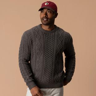 Duck Head Men's Fisherman Crewneck Sweater DARKOAKHEATHER