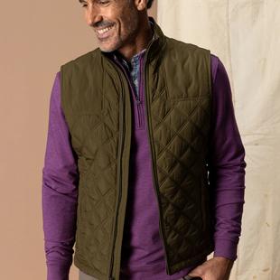Duck Head Men's Fremont Sport Performance Quilted Vest DARKOLIVE