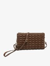 Jen & Co Riley Bubble Puffer Crossbody CHOCOLATE