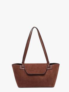 Jen & Co Reese Faux Suede Shoulder Bag BROWN