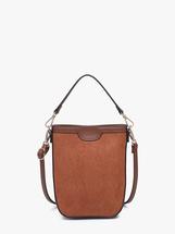 Jen & Co Myla Faux Suede Crossbody Bag BROWN