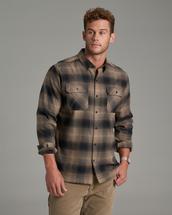 Kuhl Men's Dillingr Flannel Long Sleeve DARKSAND
