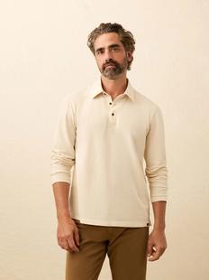  Faherty Men's Long Sleeve Field Knit Polo