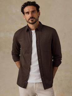 Faherty Men's Coastline Knit Shirt BROWNROADTWILL