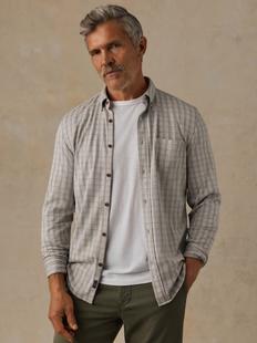 Faherty Men's Coastline Knit Shirt SANDISLECHECK