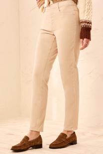 Tribal Women's Micro Cord Audrey Pull-On Slim Ankle Pants ANTIQUEWHITE