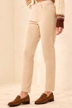 Tribal Women's Micro Cord Audrey Pull-On Slim Ankle Pants ANTIQUEWHITE