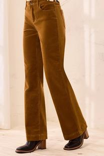 Tribal Women's Stretch Corduroy High-Rise Wide Leg Pants DULLGOLD