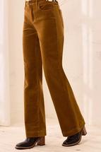 Tribal Women's Stretch Corduroy High-Rise Wide Leg Pants DULLGOLD