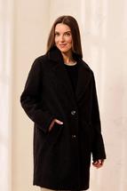 Tribal Women's Boucle Single Breast Button-Front Coat BLACK