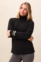 Tribal Women's Soft Viscose Blend Long Sleeve Mock Turtleneck Sweater BLACK