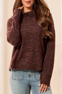 Tribal Women's Long Sleeve Funnel Neck Top Alternate View