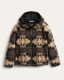 Pendleton Women's Cottonwood Fleece Hoodie BLACK/TANHARDING