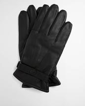 Barbour Men's Burnished Leather Thinsulate Gloves BLACK