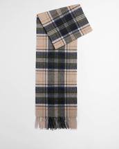 Barbour Men's New Check Tartan Scarf SANDBEIGEPLAID