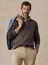 Faherty Men's Sunwashed Dockside Quarter Button COASTBROWN