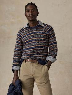 Faherty Men's Nordic Sweater Crew NORTHERNNIGHTSFAIRISLE