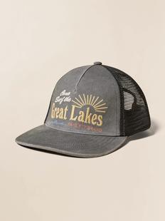 Faherty Men's Lake Resort Trucker Hat MOUNTAINBLACK