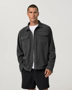Vuori Men's Aspen Shirt Jacket DARKPEWTER
