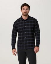 Vuori Men's Long Sleeve Midweight Flannel Shirt BLACK