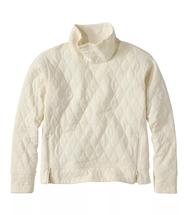 L.L.Bean Women's VentureSoft Quilted Funnelneck Pullover Regular BONE