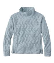 L.L.Bean Women's VentureSoft Quilted Funnelneck Pullover Regular STEELBLUEHEATHER