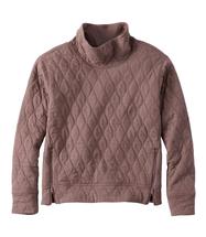 L.L.Bean Women's VentureSoft Quilted Funnelneck Pullover Regular WEATHEREDOAK