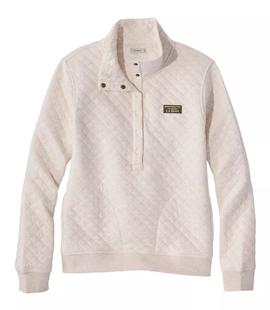 L.L.Bean Women's Quilted Half Snap Sweatshirt Regular Alternate View