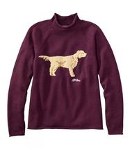 L.L.Bean Women's The Original Double L Rollneck Sweater Novelty Regular FIGGOLDENDOG