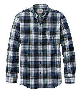 L.L.Bean Men's Scotch Plaid Flannel Shirt Button Down Slightly Fitted Regular Alternate View