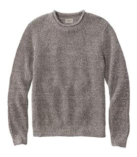 L.L. Bean Men's Bean's Organic Waffle Rollneck Crew Sweater Regular Alternate View