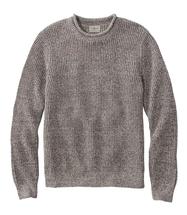 L.L. Bean Men's Bean's Organic Waffle Rollneck Crew Sweater Regular CHARCOALHEATHER