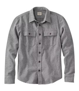 L.L.Bean Men's 1933 Chamois Cloth Shirt Slim Fit Regular GRAYHEATHER