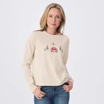 Krimson Klover Women's Maple Tee Graphic Car Jump IVORY