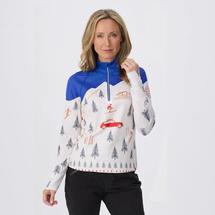 Krimson Klover Women's Vintage Car 1/4 Zip Top COBALTBLUE