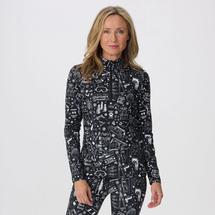 Krimson Klover Women's Graffiti 1/4 Zip Top BLACK