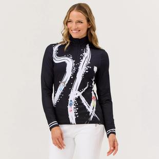 Krimson Klover Women's Ariel Ski 1/4 Zip Top BLACK