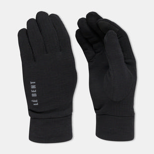 Le Bent Heavyweight Antarctic Grid Fleece Glove Liner BLACK