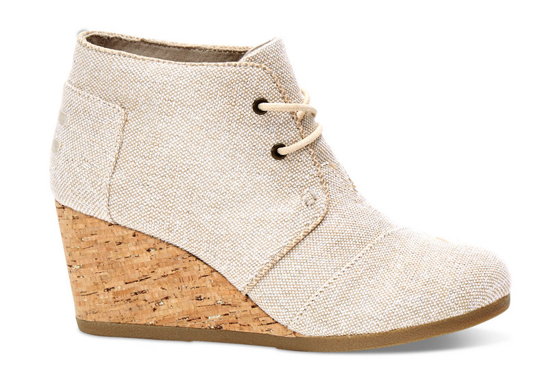 high heeled toms toms metallic linen womens desert wedge booties high heeled toms toms metallic linen womens desert wedge booties