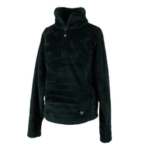 OBERMEYER GIRLS FURRY FLEECE TOP BLACK