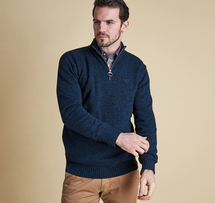 BARBOUR ESSENTIAL LAMBSWOOL HALF ZIP JUMPER