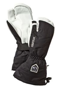 HESTRA MENS ARMY LEATHER HELI 3-FINGER SKI GLOVE 100/BLACK