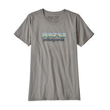 PATAGONIA WOMENS PASTEL P-6 LOGO COTTON CREW T-SHIRT FEA