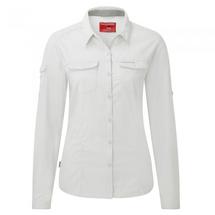 CRAGHOPPERS WOMENS NAT GEO INSECT SHIELD ADVENTURE LONG SLEEVED SHIRT SEA SALT