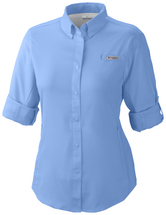 COLUMBIA WOMENS PFG TAMIAMI™ II LONG SLEEVE SHIRT - WHITE CAP