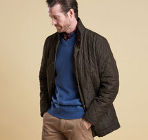 BARBOUR MENS DEVON QUILTED JACKET OLIVE